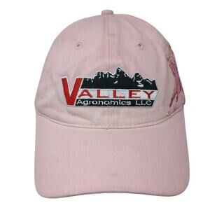 Valley Agronomics LLC Strapback Baseball Cap Pink One Size Embroidered Vie Gear